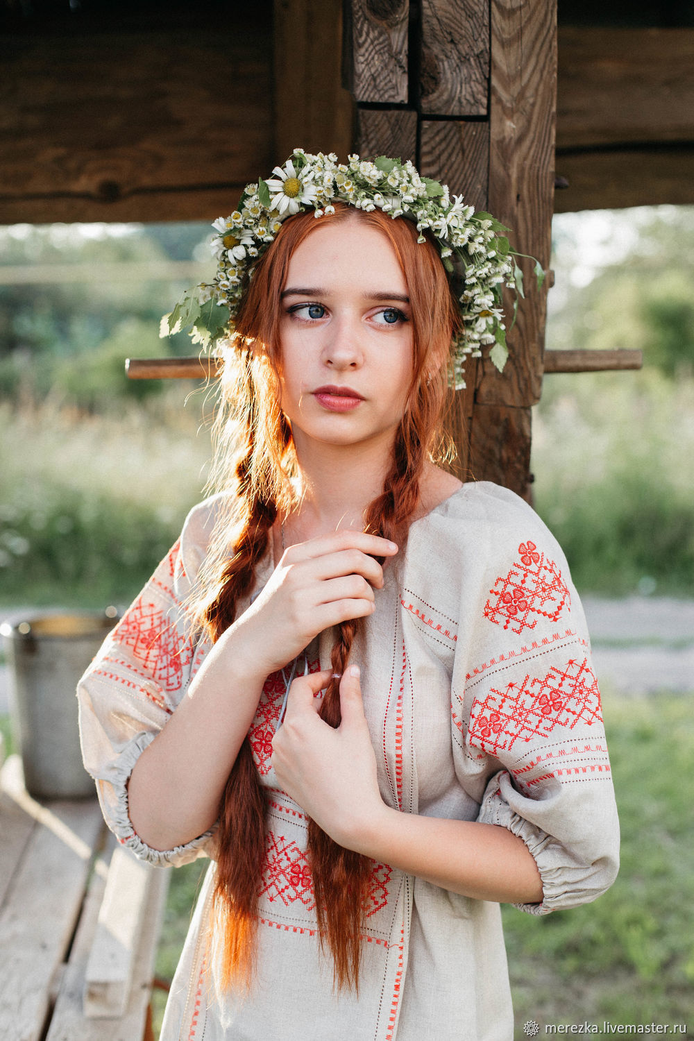 A playful frame from Girls in Slavic costumes — online in Naples
